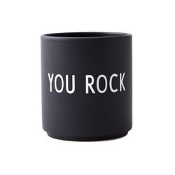 Design Letters - AJ Favourite Porzellan Becher, You Rock / schwarz