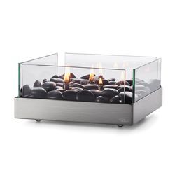 Philippi - Fireplace Tischkamin, 23 x 23 cm, silber / schwarz