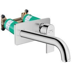 Hansgrohe - Varnish Shape Mischer-Set für eingebautes Wandwaschbecken, 2 Ausgänge, Auslauf 207 mm + Unterputzkörper, Chrom