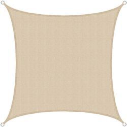 Amanka - uv Sonnensegel 3x3 m hdpe Quadrat Sonnenschutz �berdachung Garten Balkon Beige