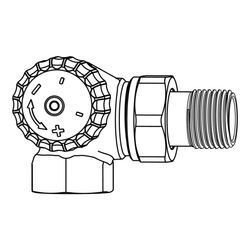 IMI Heimeier Thermostat-Ventilunterteil V-exact II, Winkeleck/links, DN 10 3713-01.000