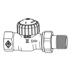 IMI Heimeier Thermostat-Ventilunterteil V-exact II, Durchgang, DN 20, vernickelt 3712-03.000