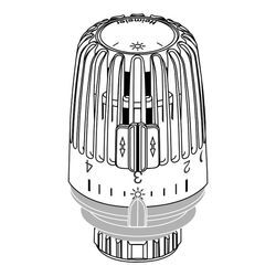 IMI Heimeier Thermostat-Kopf K weiß, mit Nullstellung 7000-00.500