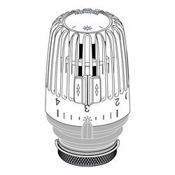 IMI Heimeier Thermostat-Kopf K weiß, Behördenausführung 6020-00.500