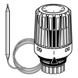 IMI Heimeier Thermostat-Kopf K mit Anlege-bzw.Tauchfühler, 40-70°C 6602-00.500