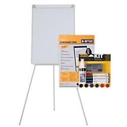 Bi-Office Flipchart-Präsentations-Set Freistehend Kunststoff 70 (B) x 100 (H) cm Weiß