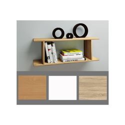 VCM Holzregal hängend platzsparendes Regal Maße: H. 28 x B. 80 x T. 20 cm Elegantes Regal hängend Aufbewahrungsregal Bücherregal Wandboard - Sirola Mini