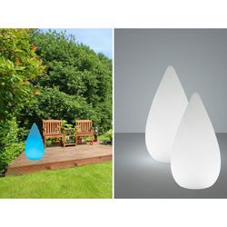 Meinewunschleuchte - led Außenleuchte 2er set usb Gartenlampe mit Farbwechsel Höhe 38cm