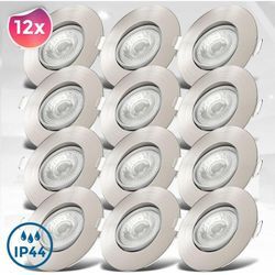 B.k.licht - 2x 6er-Set led Einbauleuchte dimmbar Deckenlampe Einbauspots schwenkbar 5W Spot Strahler