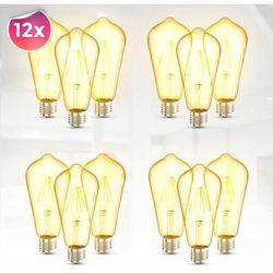 4x 3er-Set led Leuchtmittel Filament Vintage Industrie Lampe E27 Retro Glühbirne ST64 4W