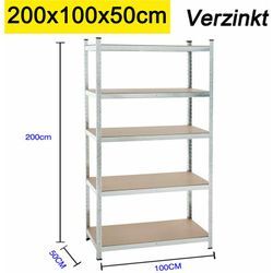 Dayplus - Schwerlastregal Lagerregal Kellerregal Metall Werkstattregal Regal Steckregal ,Lagerregal mit 5 Regalböden,bis 875 kg belastbar