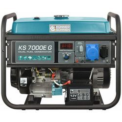 Ks 7000E g Hybrid Stromerzeuger 5500 Watt, dual fuel Benzin / lpg, E-Start, 1x16A (230V), 1x32A (230V), 12V - Könner&söhnen