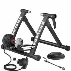 Rollentrainer 6 Gänge 26 - 28 Zoll 150 kg belastbar Geräuscharm Stahl Klappbar Schaltung Fahrradtrainer Heimtrainer zuhause Indoor Fahrrad - Sportana