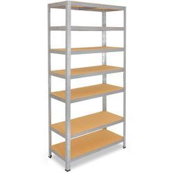 shelfplaza® HOME 230x45x50cm Schwerlastregal verzinkt / Metallregal mit 7 Böden / als Kellerregal, Garagenregal, Werkstattregal oder Lagerregal /