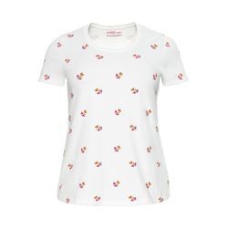 T-Shirt mit floralem Alloverdruck, offwhite, Gr.52/54