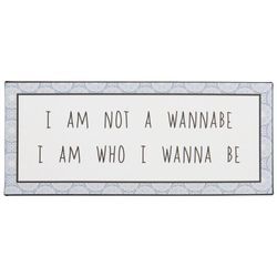 IB Laursen Metallschild I am who I wanna be, L30,5 x B13 cm, blau