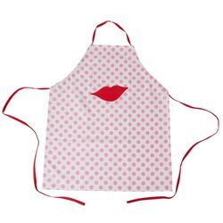 RICE Kinder Schürze Kiss Print aus Baumwolle, L62 x B46cm, pink