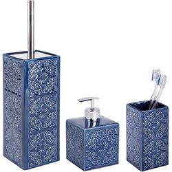 Wenko - Badaccessoires Set, 3-teilig cordoba dark blue