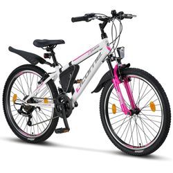 Licorne Bike Guide Premium Mountainbike in 20, 24 und 26 Zoll - Fahrrad für Mädchen, Jungen, Herren und Damen - Shimano 21 Gang-Schaltung, Kinderfahrrad, Kinder