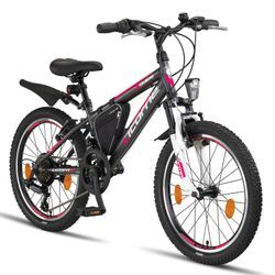 Licorne Bike Guide Premium Mountainbike in 20, 24 und 26 Zoll - Fahrrad für Mädchen, Jungen, Herren und Damen - Shimano 21 Gang-Schaltung, Kinderfahrrad, Kinder