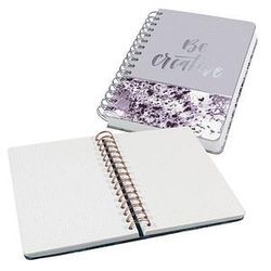 SIGEL Notizbuch mit Spirale Jolie® ca. DIN A5 punktraster, flieder/silber Hardcover 240 Seiten