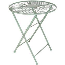 Metall Klapptisch antik grün - 71 x 60 cm - Tisch für Garten und Balkon