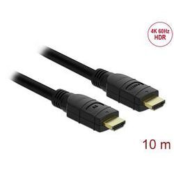 DeLOCK High Speed HDMI Ethernet Kabel 4K 60 Hz HDR 10,0 m schwarz, 1 St.