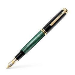 Pelikan Souverän M1000 Kolbenfüller schwarz/grün/gold F (fein)