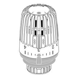 IMI Heimeier Thermostat-Kopf K weiß, Standard 6000-00.500