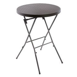 VCM Partytisch Stehtisch braun klappbar Bistrotisch Bartisch 110 cm rund Ø 80 cm