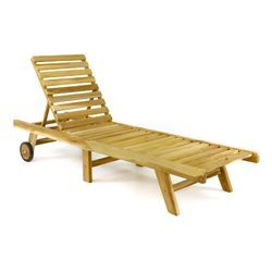 VCM Sonnenliege Gartenliege 200x57x34cm Liegestuhl Teakholz klappbar Gartenmöbel