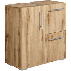 Badezimmer Badmöbel Mars 60cm - Eiche - Unterschrank Badmöbelset Badschrank Schrank Waschbeckenunterschrank