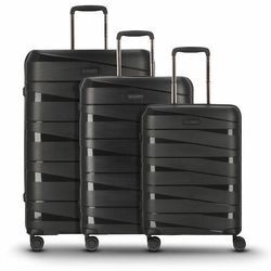 Redolz Essentials 10 3-SET 4 Rollen Kofferset 3-teilig black-metallic 2