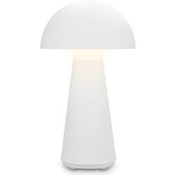 Briloner - fungo usb-c dimmbare Akku-Tischleuchte Außenleuchte Gartenleuchte Kunststoff weiß led 3000 Kelvin 300 lm IP44 Spritzwasserschutz 2,6 w