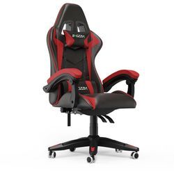 Bigzzia - Bürostühle Chefsessel Ergonomisch Gaming Stühle Gamer Stühle mit Lendenkissen + Kopfstütze Gaming Chair Höhenverstellbar Bürostuhl