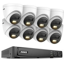 Annke - 8CH 5MP Videoüberwachungssets PoE nvr x 8 pcs 5MP 24/7 Farbsicherheitskameras Nachtsicht