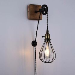 Barcelona Led - Vintage Hängelampe 'pendol' Flaschenzug und Stecker