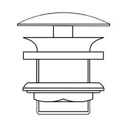 Ideal Standard Schaftventil nicht verschliessbar Haube Messing verchromt Chrom J3291AA