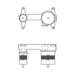 Ideal Standard UP-Bausatz 1, für Einhebel-Wand-Waschtischarmatur A5948NU