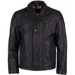 Blouson JCC "1416" Gr. 48, schwarz, Herren, Obermaterial 100% Leder, Rind / Futter: 100% Baumwolle, Jacken