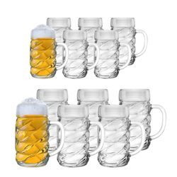 Stölzle Lausitz Bierkrüge Diamond 0,5 l & 1 l 12er Set