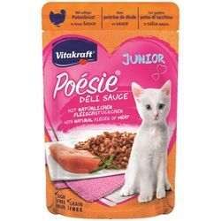 Katzenfutter Poesie DeliSauce Junior, Putenbrust - 23 Beutel - Vitakraft