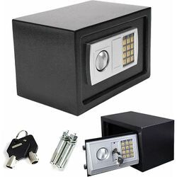 Safe Tresor mit Zahlenschloss Elektronik Safe mit 2 Schlüssel Wandtresor Elektronischer Safe Möbeltresore Feuerfest Wasserdicht Sicherheitsbox Mini