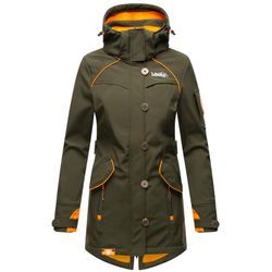 MARIKOO Damen Outdoor Softshell Jacke mit abnehmbarer Kapuze Soulinaa