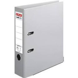 herlitz Ordner maX.file protect plus, DIN A4, Rückenbreite 80 mm, grau