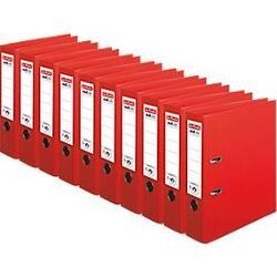 herlitz Ordner maX.file protect plus, DIN A4, Rückenbreite 80 mm, 10 Stück, rot