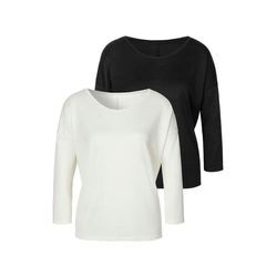 LASCANA 3/4-Arm-Shirt mehrfarbig Gr. 32/34 für Damen. Mit Rundhals