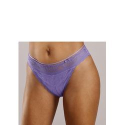 LASCANA String 'Tiziana' violet Gr. 32/34 für Damen. Mit Spitze, Schleife. Figurbetont. Nachhaltig.