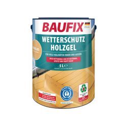 BAUFIX Wetterschutz-Holzgel farblos seidenglänzend, 5 Liter, Holzlasur