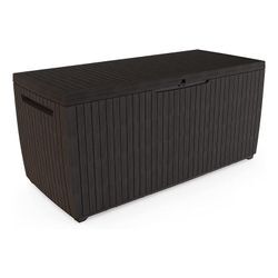 Keter Kissenbox Sitztruhe Gartenbox Springwood braun